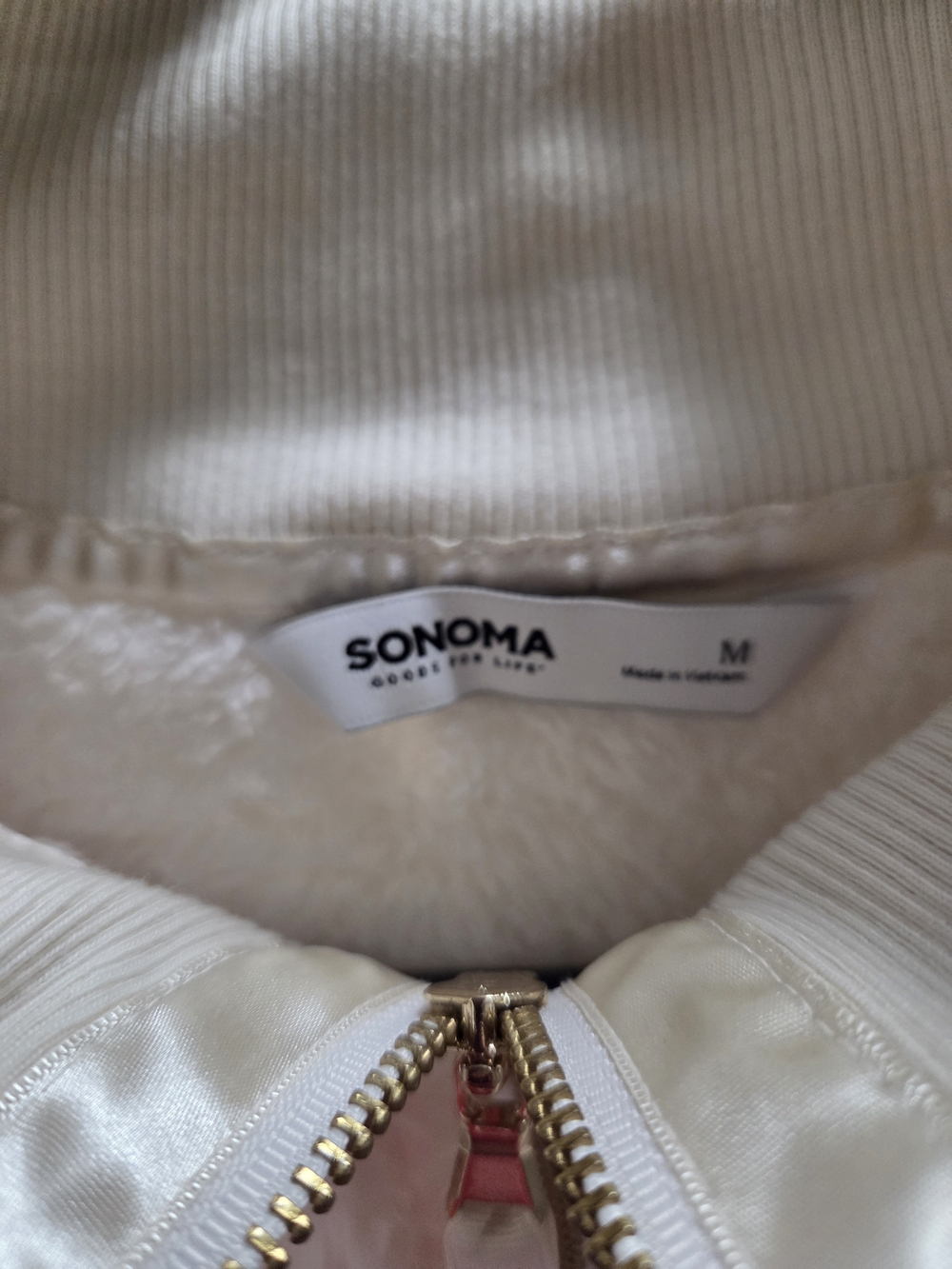 Cozy Half-Zip Sherpa Pullover Sweater - Cream - Picture 4 of 4
